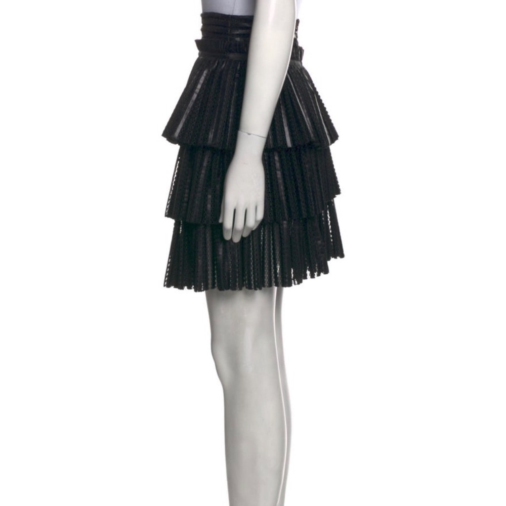 Maje Skirt E16JUPPON Black. Leathery fringe look. - Picture 2 of 3